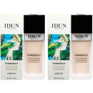 Norrsken Foundation - 201 Jorunn by Idun Minerals for Women - 1 oz Foundation - Pack of 2 - Fresh Bloom Skin - Premium Skincare Solutions for Nourished, Hydrated, and Radiant Skin Every Day