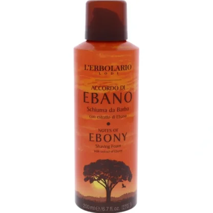 Notes of Ebony Shaving Foam by LErbolario for Men - 6.7 oz Shaving Foam - Fresh Bloom Skin - Premium Skincare Solutions for Nourished, Hydrated, and Radiant Skin Every Day