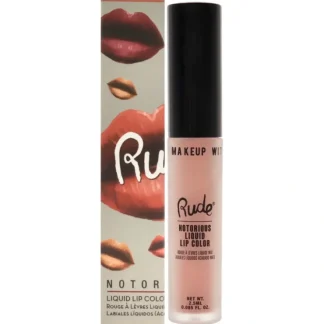 Notorious Liquid Lip Color - Undressed by Rude Cosmetics for Women - 0.1 oz Lipstick - Fresh Bloom Skin - Premium Skincare Solutions for Nourished, Hydrated, and Radiant Skin Every Day