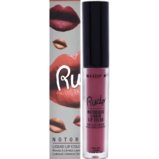 Notorious Liquid Lip Color - Wicked Thoughts by Rude Cosmetics for Women - 0.1 oz Lipstick - Fresh Bloom Skin - Premium Skincare Solutions for Nourished, Hydrated, and Radiant Skin Every Day