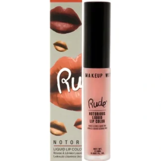 Notorious Liquid Lip Color - Naughty by Rude Cosmetics for Women - 0.1 oz Lipstick - Fresh Bloom Skin - Premium Skincare Solutions for Nourished, Hydrated, and Radiant Skin Every Day