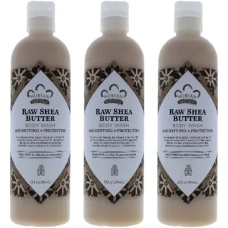 Nubian Heritage Raw Shea Butter Body Wash by Nubian Heritage for Unisex - 13 oz Body Wash - Pack of 3 - Fresh Bloom Skin - Premium Skincare Solutions for Nourished, Hydrated, and Radiant Skin Every Day