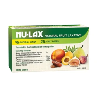 Nu-lax Nu-Lax Natural Fruit Laxative with Natural Senna Block 250g - Fresh Bloom Skin - Premium Skincare Solutions for Nourished, Hydrated, and Radiant Skin Every Day