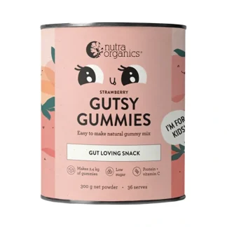 Nutra Organics Gutsy Gummies Strawberry 300g - Fresh Bloom Skin - Premium Skincare Solutions for Nourished, Hydrated, and Radiant Skin Every Day