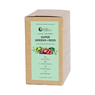 Nutra Organics Organic Super Greens + Reds (Wholefood Multivitamin) Sachet 9g x 10 Pack - Fresh Bloom Skin - Premium Skincare Solutions for Nourished, Hydrated, and Radiant Skin Every Day