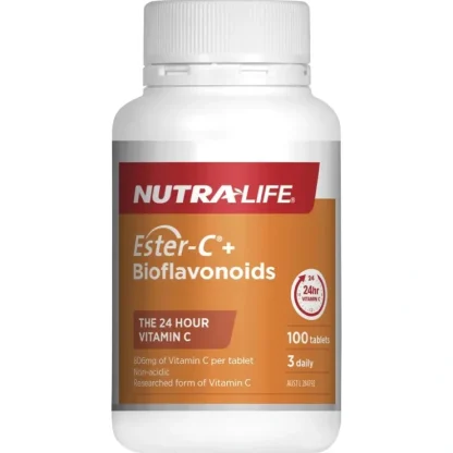 Nutra-Life Ester-C + Bioflavonoids 100 Tablets - Fresh Bloom Skin - Premium Skincare Solutions for Nourished, Hydrated, and Radiant Skin Every Day