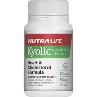 Nutra-Life Kyolic Aged Garlic Extract Heart & Cholesterol Formula 60 Capsules - Fresh Bloom Skin - Premium Skincare Solutions for Nourished, Hydrated, and Radiant Skin Every Day