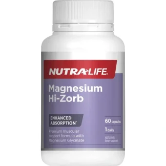 Nutra-Life Magnesium Hi-Zorb 60 Capsules - Fresh Bloom Skin - Premium Skincare Solutions for Nourished, Hydrated, and Radiant Skin Every Day