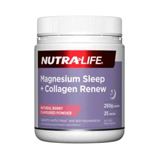 NutraLife Magnesium Sleep + Collagen Renew Berry Powder 250g - Fresh Bloom Skin - Premium Skincare Solutions for Nourished, Hydrated, and Radiant Skin Every Day