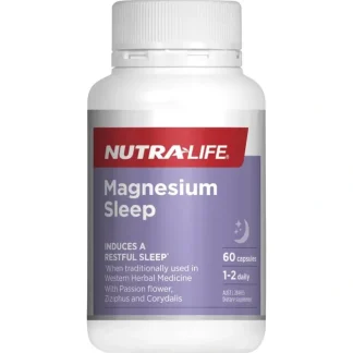 Nutra-Life Magnesium Sleep 60 Capsules - Fresh Bloom Skin - Premium Skincare Solutions for Nourished, Hydrated, and Radiant Skin Every Day