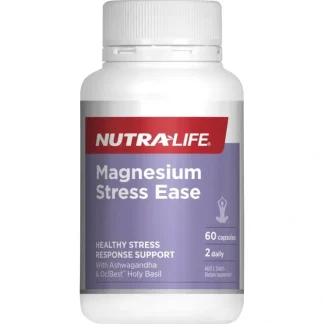 Nutra-Life Magnesium Stress Ease 60 Capsules - Fresh Bloom Skin - Premium Skincare Solutions for Nourished, Hydrated, and Radiant Skin Every Day