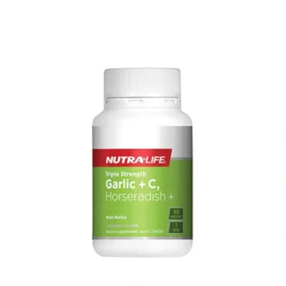 NutraLife Triple Strength Garlic + C, Horseradish + 50c - Fresh Bloom Skin - Premium Skincare Solutions for Nourished, Hydrated, and Radiant Skin Every Day