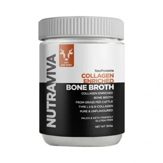 Nutraviva Bone Broth Collagen Enriched (Beef) Pure & Unflavoured 300g - Fresh Bloom Skin - Premium Skincare Solutions for Nourished, Hydrated, and Radiant Skin Every Day
