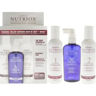 Nutri-Ox Extremely Thin Chemically Treated Hair Starter Kit by Nutri-Ox for Unisex - 3 Pc Gift Set 6oz Shampoo Chemically-Treated, 6oz Conditioner Chemically-Treated, 4oz Treatment for First Signs Noticeably Thin Chemically-Treated - Fresh Bloom Skin - Premium Skincare Solutions for Nourished, Hydrated, and Radiant Skin Every Day