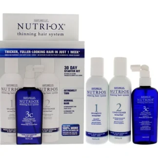 Nutri-Ox Extremely Thin Normal Hair Starter Kit by Nutri-Ox for Unisex - 3 Pc Gift Set 6oz Shampoo Normal, 6oz Conditioner Normal, 4oz Treatment for Extremely Thin Normal and Chemically-Treated - Fresh Bloom Skin - Premium Skincare Solutions for Nourished, Hydrated, and Radiant Skin Every Day
