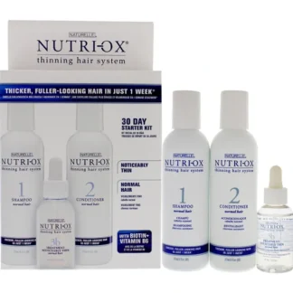 Nutri-Ox Noticeably Thin Normal Hair Starter Kit by Nutri-Ox for Unisex - 3 Pc Gift Set 6oz Shampoo Normal, 6oz Conditioner Normal, 1.5oz Treatment for First Signs Noticeably Thin Normal - Fresh Bloom Skin - Premium Skincare Solutions for Nourished, Hydrated, and Radiant Skin Every Day