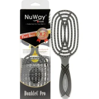 NuWay 4Hair Circular Venting Detangling Double C Brush - Gray by NuWay 4Hair for Unisex - 1 Pc Hair Brush - Fresh Bloom Skin - Premium Skincare Solutions for Nourished, Hydrated, and Radiant Skin Every Day
