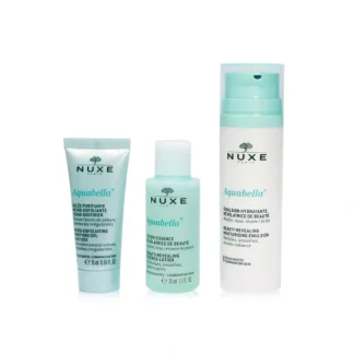 Nuxe Aquabella Hydration Set (For Combination Skin): Purifying Gel 15ml + Essence-Lotion 35ml + Moisturising Emulsion 50ml 3pcs+1bag - Fresh Bloom Skin - Premium Skincare Solutions for Nourished, Hydrated, and Radiant Skin Every Day