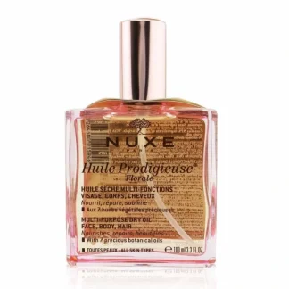 Nuxe Huile Prodigieuse Florale Multi-Purpose Dry Oil - For All Skin Types 100ml/3.3oz - Fresh Bloom Skin - Premium Skincare Solutions for Nourished, Hydrated, and Radiant Skin Every Day