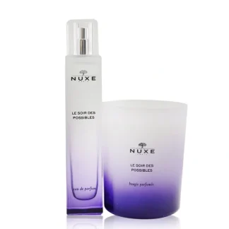 Nuxe Le Soir Des Possibles Coffret: Eau De Parfum Spray 50ml/1.6oz + Scented Candle 140g/4.9oz 2pcs - Fresh Bloom Skin - Premium Skincare Solutions for Nourished, Hydrated, and Radiant Skin Every Day