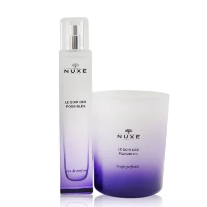 Nuxe Le Soir Des Possibles Coffret: Eau De Parfum Spray 50ml/1.6oz + Scented Candle 140g/4.9oz 2pcs - Fresh Bloom Skin - Premium Skincare Solutions for Nourished, Hydrated, and Radiant Skin Every Day