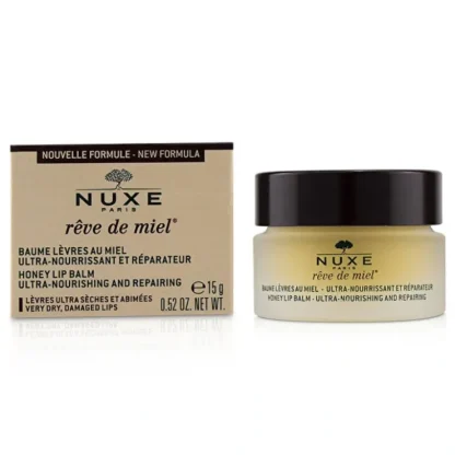 Nuxe Reve De Miel Ultra-Nourishing & Repairing Honey Lip Balm - For Very Dry, Damaged Lips 15g/0.52oz - Fresh Bloom Skin - Premium Skincare Solutions for Nourished, Hydrated, and Radiant Skin Every Day