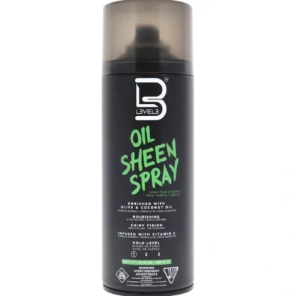 Oil Sheen Spray by L3VEL3 for Men - 12.95 oz Hair Spray - Fresh Bloom Skin - Premium Skincare Solutions for Nourished, Hydrated, and Radiant Skin Every Day