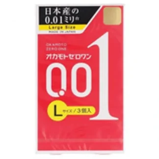 Okamoto Okamoto 0.01 Condom 3pcs L size Fixed Size - Fresh Bloom Skin - Premium Skincare Solutions for Nourished, Hydrated, and Radiant Skin Every Day
