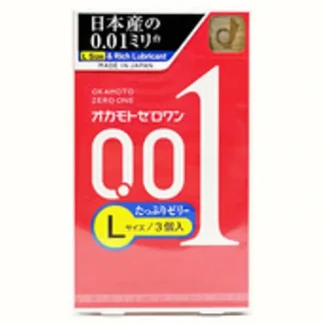 Okamoto Okamoto 0.01 Plenty of Jelly Condom 3pcs L Size Fixed Size - Fresh Bloom Skin - Premium Skincare Solutions for Nourished, Hydrated, and Radiant Skin Every Day