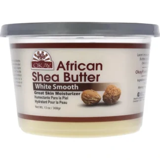 Okay African Shea Butter White Smooth Moisturizer by Okay for Unisex - 13 oz Body Butter - Fresh Bloom Skin - Premium Skincare Solutions for Nourished, Hydrated, and Radiant Skin Every Day