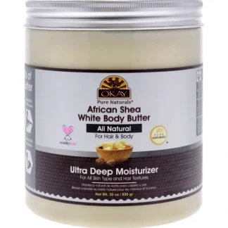 Okay African Shea White Body Butter Moisturizer by Okay for Unisex - 30 oz Body Butter - Fresh Bloom Skin - Premium Skincare Solutions for Nourished, Hydrated, and Radiant Skin Every Day