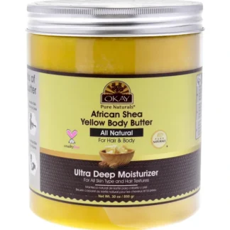 Okay African Shea Yellow Body Butter Moisturizer by Okay for Unisex - 30 oz Body Butter - Fresh Bloom Skin - Premium Skincare Solutions for Nourished, Hydrated, and Radiant Skin Every Day