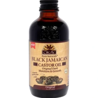 Okay Black Jamaican Castor Oil - Original by Okay for Unisex - 4 oz Oil - Fresh Bloom Skin - Premium Skincare Solutions for Nourished, Hydrated, and Radiant Skin Every Day