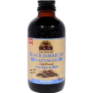 Okay Black Jamaican Castor Oil - Natural by Okay for Unisex - 4 oz Oil - Fresh Bloom Skin - Premium Skincare Solutions for Nourished, Hydrated, and Radiant Skin Every Day