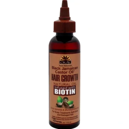 Okay Black Jamaican Castor Oil Hair Growth by Okay for Unisex - 4 oz Oil - Fresh Bloom Skin - Premium Skincare Solutions for Nourished, Hydrated, and Radiant Skin Every Day