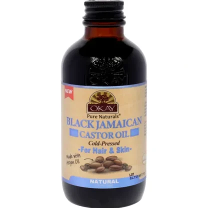 Okay Black Jamaican Castor Oil - Natural by Okay for Unisex - 4 oz Oil - Fresh Bloom Skin - Premium Skincare Solutions for Nourished, Hydrated, and Radiant Skin Every Day