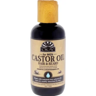 Okay Castor Oil Hair and Beard by Okay for Men - 4 oz Oil - Fresh Bloom Skin - Premium Skincare Solutions for Nourished, Hydrated, and Radiant Skin Every Day