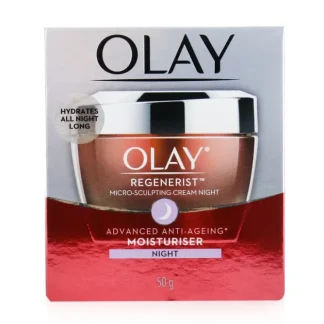 Olay Regenerist Micro-Sculpting Night Cream (Advanced Anti-Aging Moisturiser) 50g/1.76oz - Fresh Bloom Skin - Premium Skincare Solutions for Nourished, Hydrated, and Radiant Skin Every Day