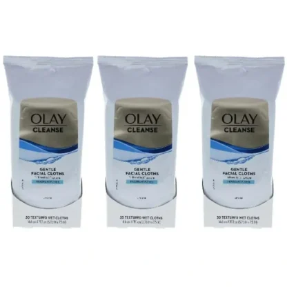 Olay Wet Cleansing Cloths Sensitive by Olay for Women - 30 Pc Cloths - Pack of 3 - Fresh Bloom Skin - Premium Skincare Solutions for Nourished, Hydrated, and Radiant Skin Every Day