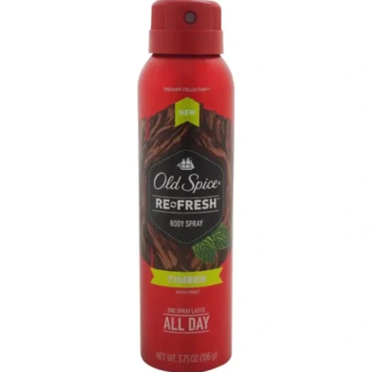 Old Spice Timber Fresher Collection Body Spray by Old Spice for Unisex - 3.75 oz Body Spray - Fresh Bloom Skin - Premium Skincare Solutions for Nourished, Hydrated, and Radiant Skin Every Day