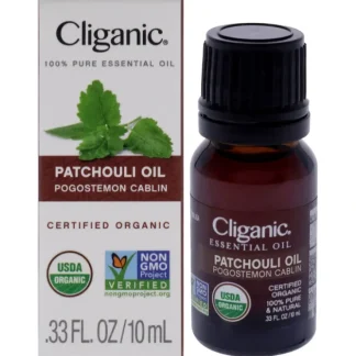 Organic Patchouli by Cliganic for Unisex - 0.33 oz Oil - Fresh Bloom Skin - Premium Skincare Solutions for Nourished, Hydrated, and Radiant Skin Every Day