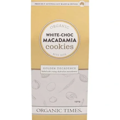 Organic Times Cookies White Choc Macadamia 150g - Fresh Bloom Skin - Premium Skincare Solutions for Nourished, Hydrated, and Radiant Skin Every Day