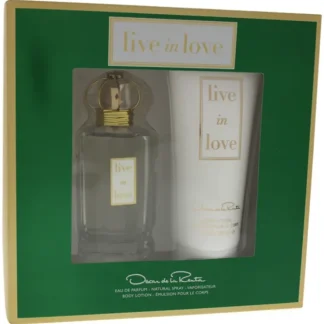 Oscar De La Renta Live In Love by Oscar De La Renta for Women - 2 Pc Gift Set 3.4oz EDP Spray, 6.7oz Body Lotion - Fresh Bloom Skin - Premium Skincare Solutions for Nourished, Hydrated, and Radiant Skin Every Day