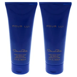 Oscar de la Renta Oscar Pour Lui by Oscar de la Renta for Men - 6.7 oz Hair and Body Wash - Pack of 2 - Fresh Bloom Skin - Premium Skincare Solutions for Nourished, Hydrated, and Radiant Skin Every Day