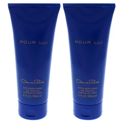 Oscar de la Renta Oscar Pour Lui by Oscar de la Renta for Men - 6.7 oz Hair and Body Wash - Pack of 2 - Fresh Bloom Skin - Premium Skincare Solutions for Nourished, Hydrated, and Radiant Skin Every Day