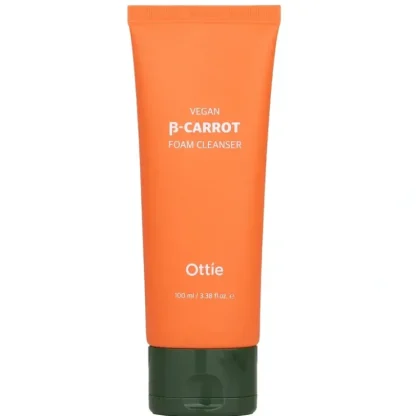 Ottie Vegan Beta-Carrot Foam Cleanser 100ml/3.38oz - Fresh Bloom Skin - Premium Skincare Solutions for Nourished, Hydrated, and Radiant Skin Every Day