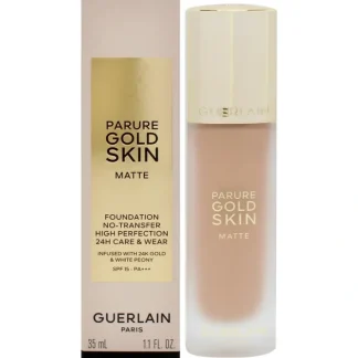 Parure Gold Skin Matte 24H Wear No-Transfer Foundation SPF 15 - 3W Warm by Guerlain for Women - 1.1 oz Foundation - Fresh Bloom Skin - Premium Skincare Solutions for Nourished, Hydrated, and Radiant Skin Every Day