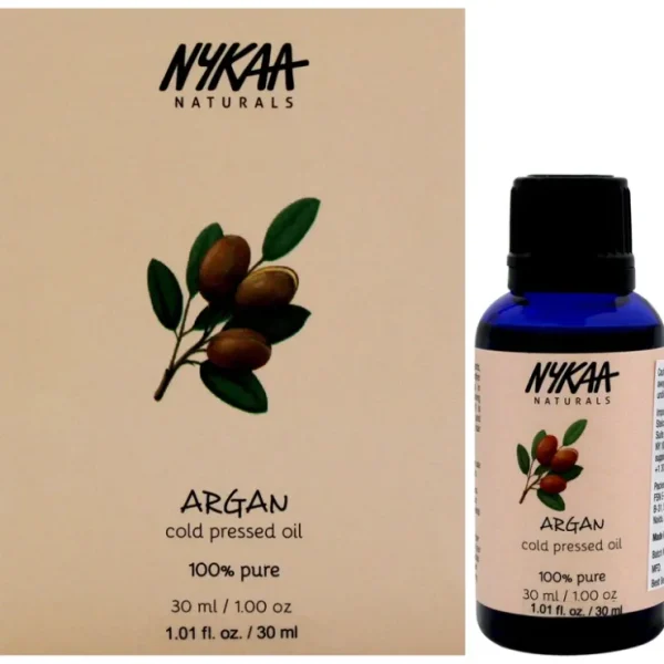 100 Percent Pure Cold Pressed Oil - Argan by Nykaa Naturals for Women - 1 oz Oil - Fresh Bloom Skin - Premium Skincare Solutions for Nourished, Hydrated, and Radiant Skin Every Day