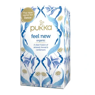 Pukka Organic Feel New x 20 Tea Bags - Fresh Bloom Skin - Premium Skincare Solutions for Nourished, Hydrated, and Radiant Skin Every Day