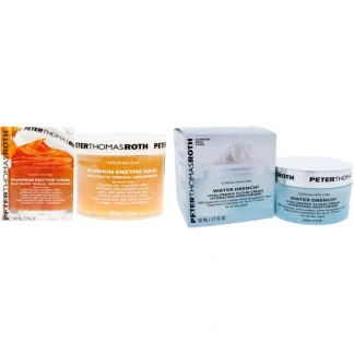 Pumpkin Enzyme Mask and Water Drench Hyaluronic Cloud Cream Kit by Peter Thomas Roth for Unisex - 2 Pc Kit 5.1oz Mask, 1.7oz Cream - Fresh Bloom Skin - Premium Skincare Solutions for Nourished, Hydrated, and Radiant Skin Every Day